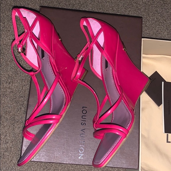 Louis Vuitton Cuire Metallise pink vintage wedge - Picture 4 of 5